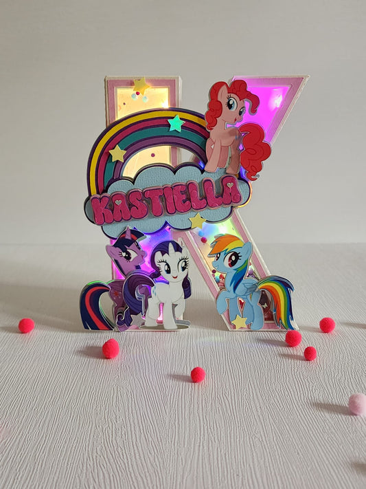 3D Letter and Number Block Standard Size - Little Pony