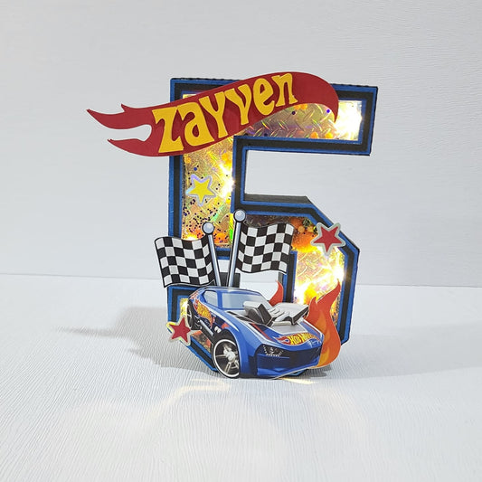 3D Letter or Number Block - Standard size - Hot Wheels - Version 2