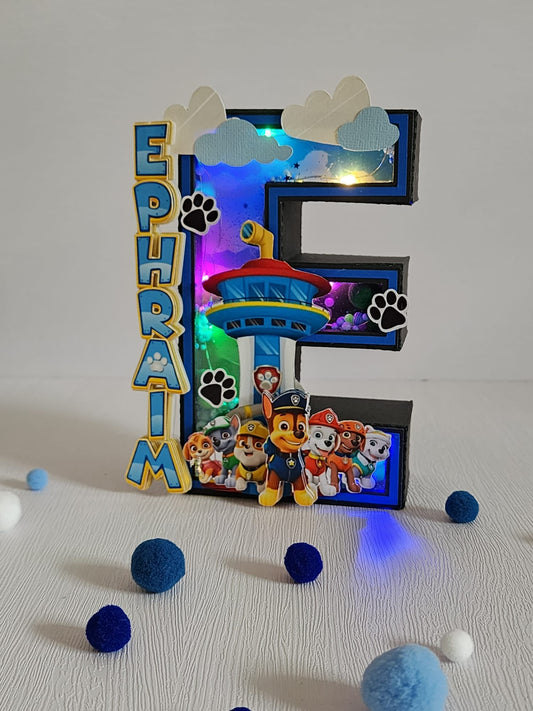 3D Letter and Number Block Standard Size - Paw Patrol