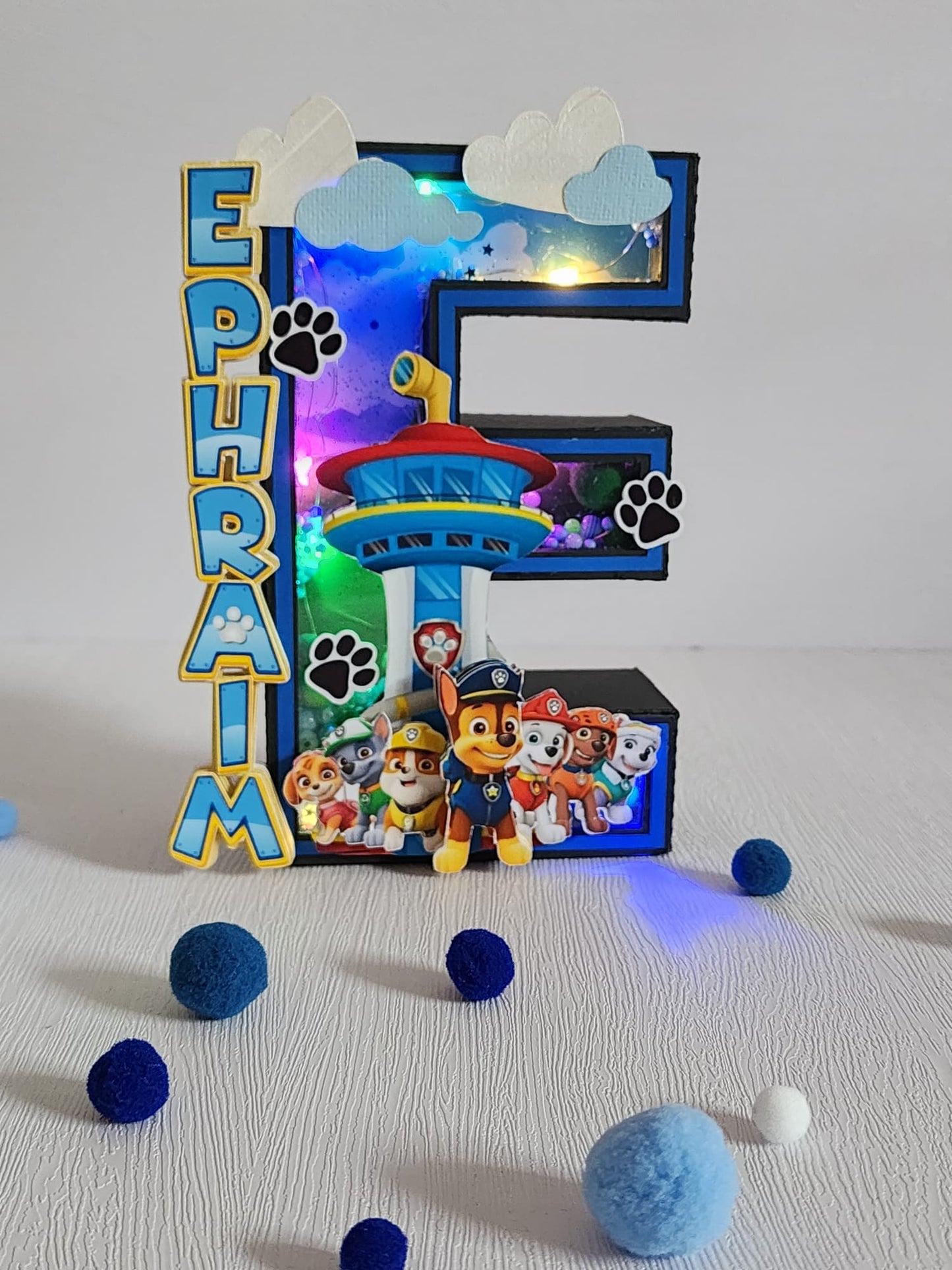 3D Letter and Number Block Standard Size - Paw Patrol
