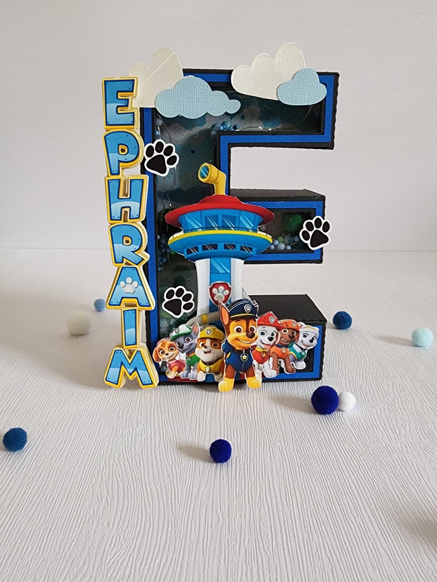 3D Letter and Number Block Standard Size - Paw Patrol