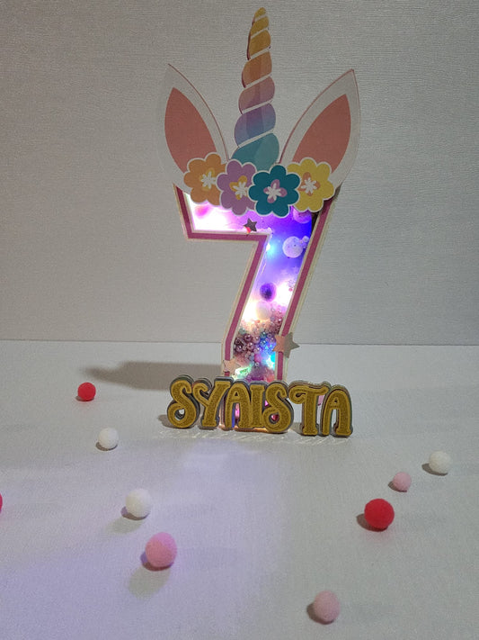 3D Letter and Number Block Standard Size - Unicorn