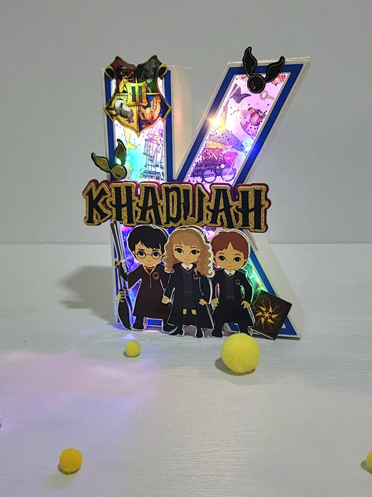 3D Letter and Number Block Standard Size - Harry Potter