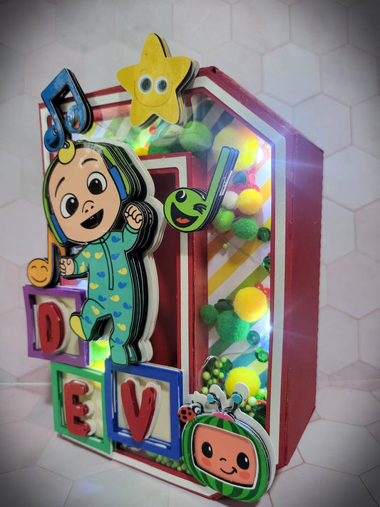 3D Letter or Number Block - Standard size - Cocomelon