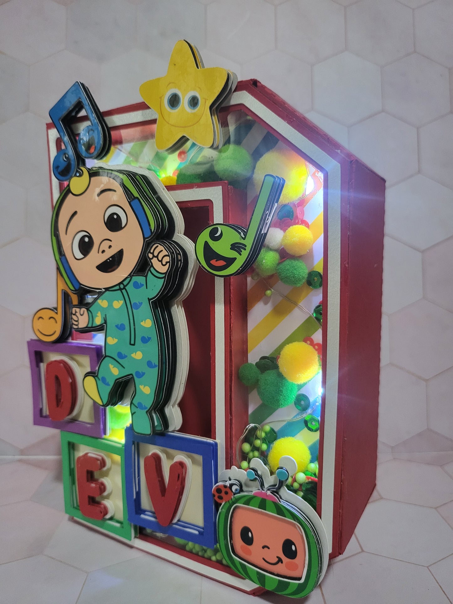 3D Letter or Number Block - Standard size - Cocomelon
