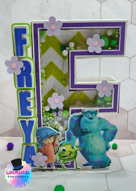 3D Letter or Number Block - Monster Mike Sully and Boo