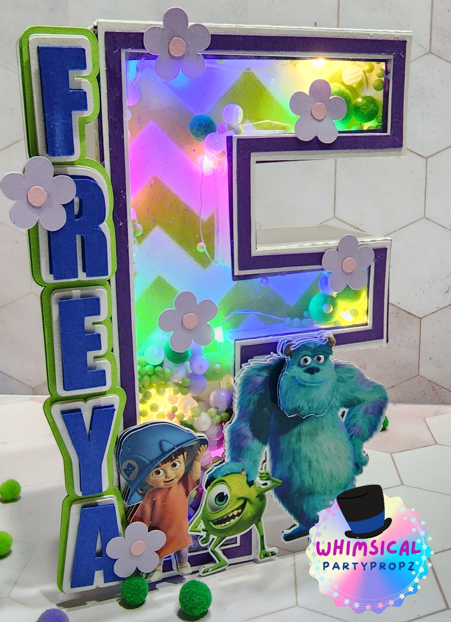 3D Letter or Number Block - Monster Mike Sully and Boo