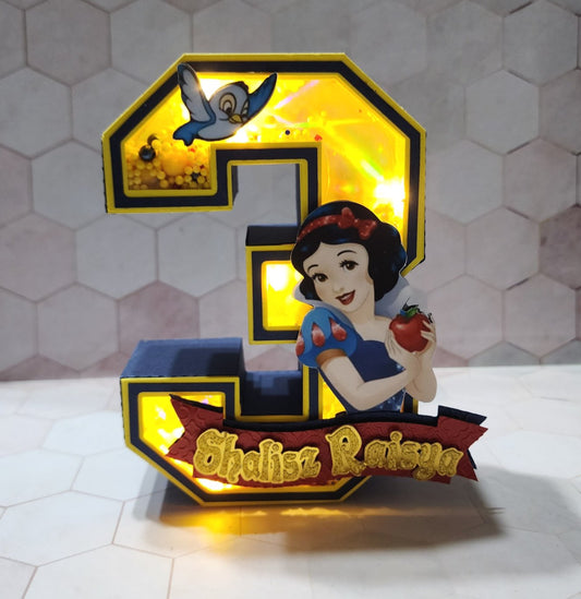 3D Letter and Number Block Standard Size - Snow White