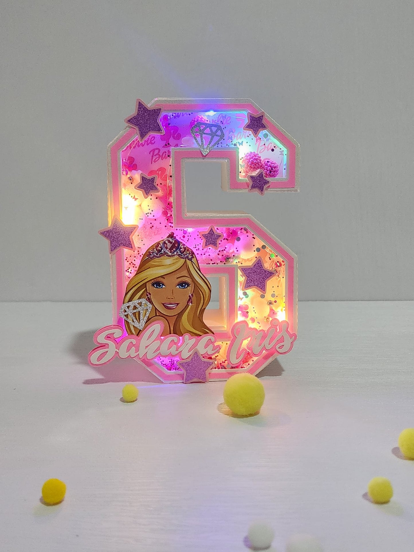 3D Letter and Number Block Standard Size - Barbie Doll