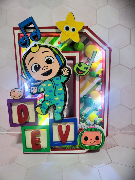 3D Letter or Number Block - Standard size - Cocomelon