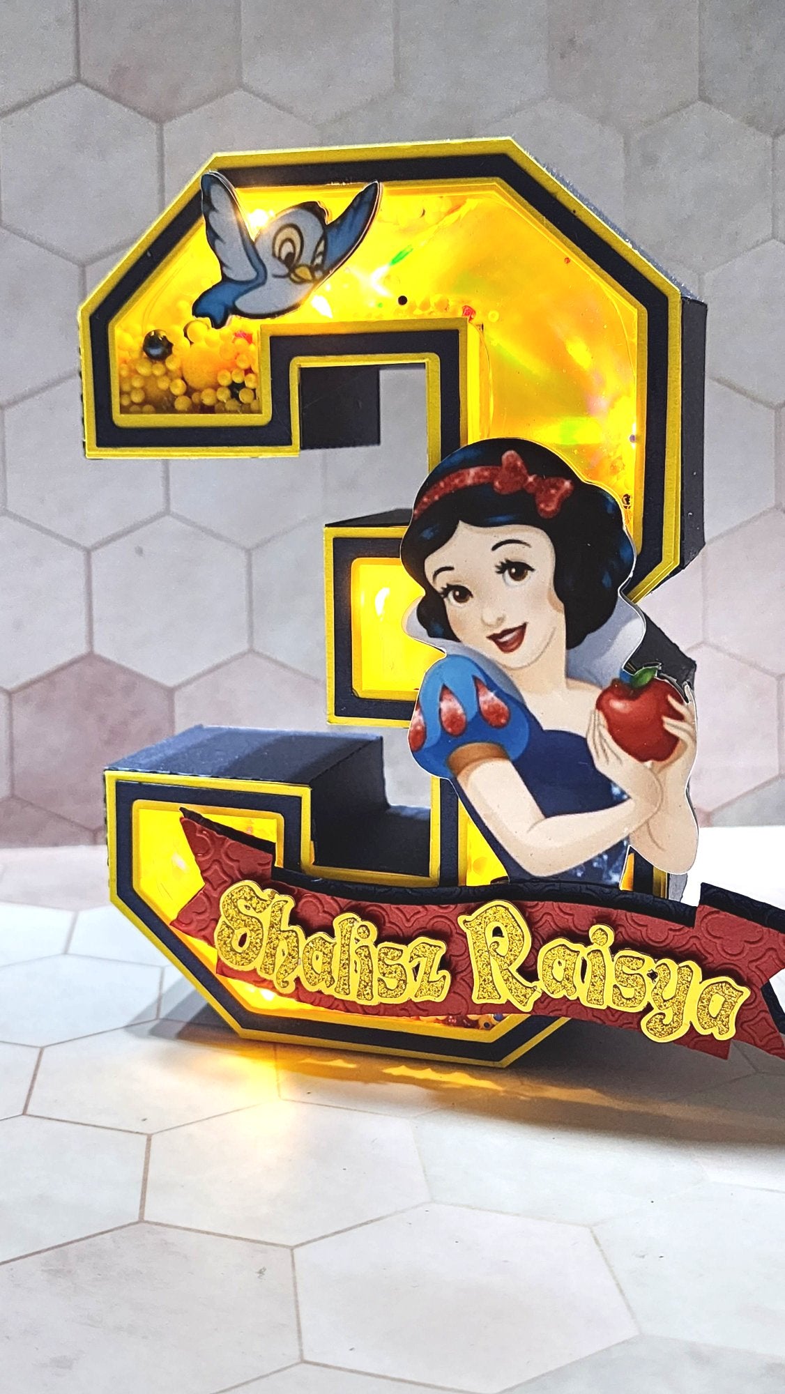 3D Letter and Number Block Standard Size - Snow White
