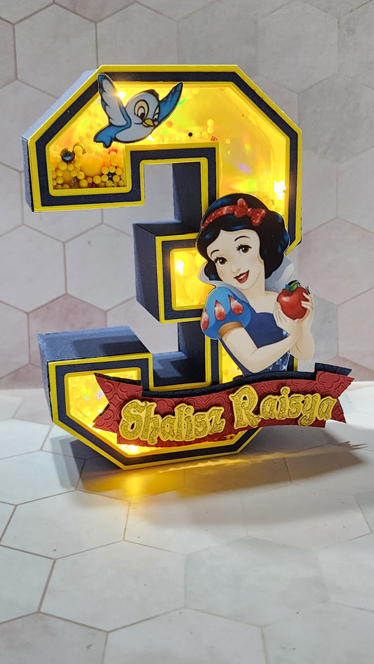 3D Letter and Number Block Standard Size - Snow White