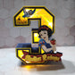3D Letter and Number Block Standard Size - Snow White