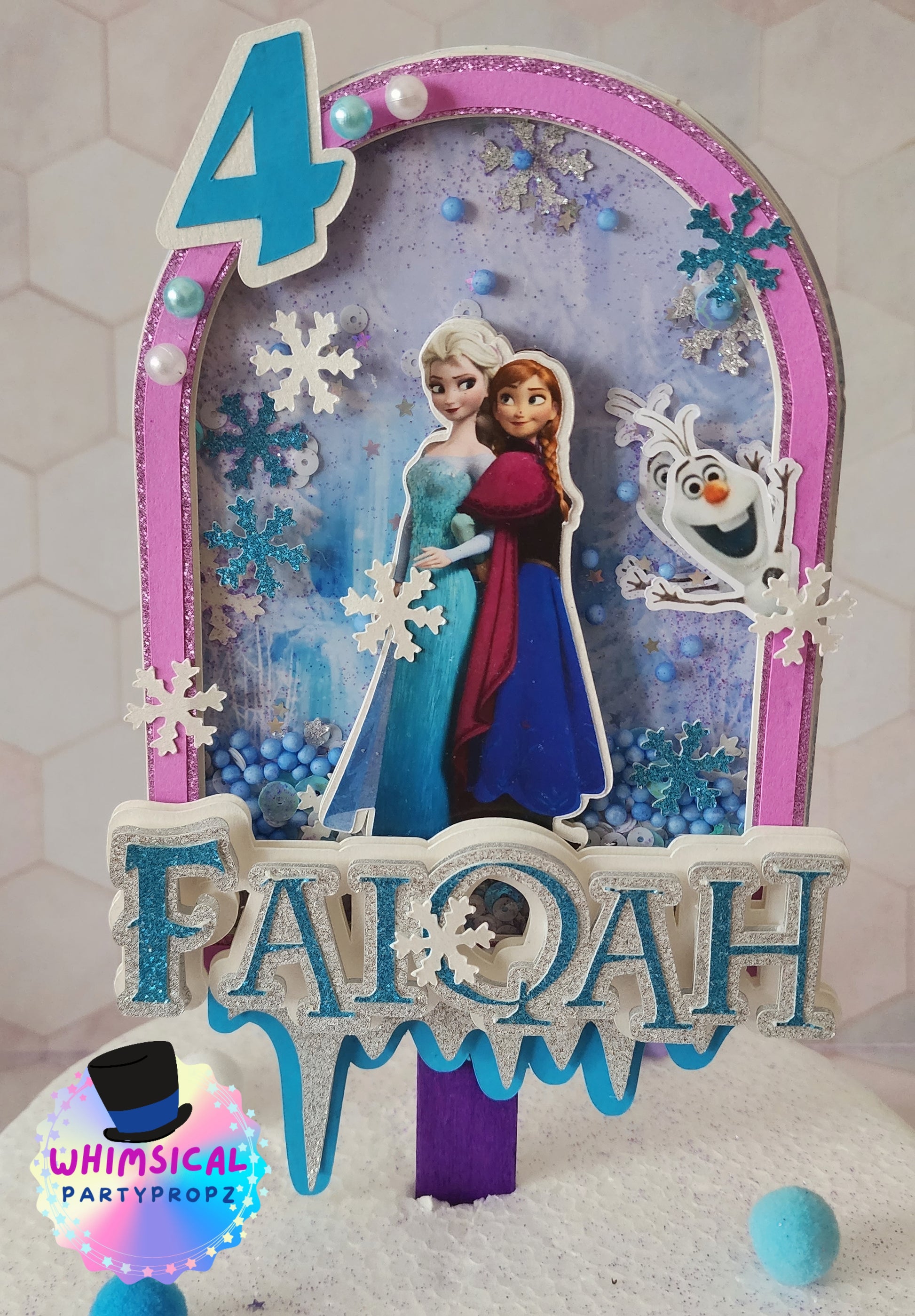 Customised cake topper - Princess Anna, Frozen Theme – Whimsical_PartyPropz